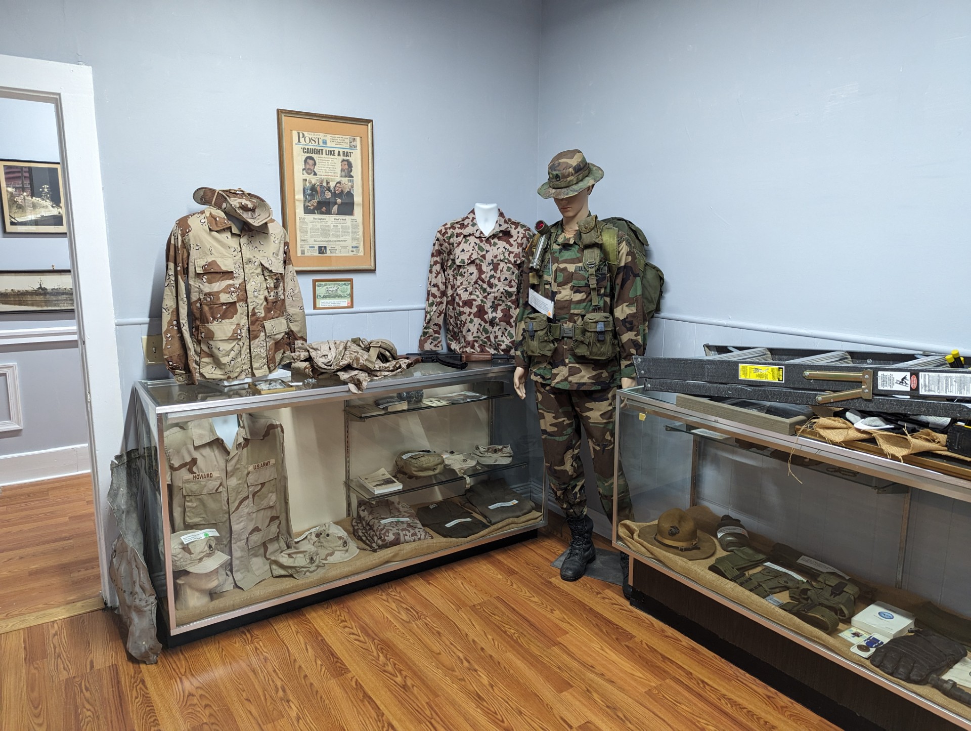 Uniforms and gear from Operation Desert Storm.