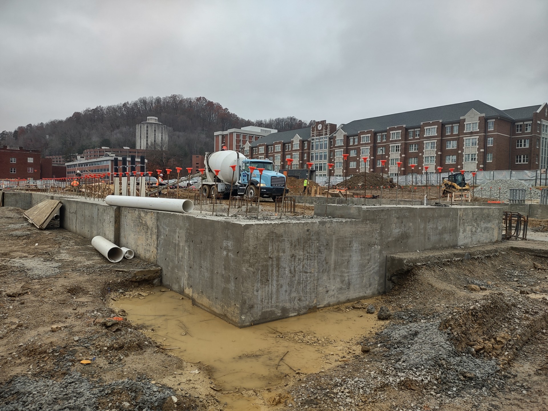 New Normal.jpg The new residence hall on the former site of Normal Hall is still in early phases of construction.
