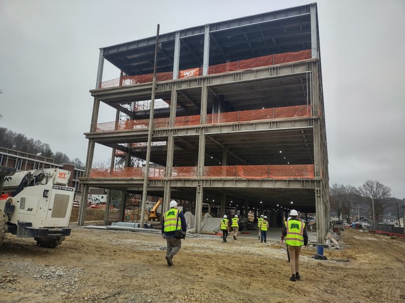 The new science and engineering building as viewed from ADUC.