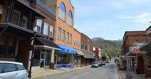 Downtown Prestonsburg in Floyd County